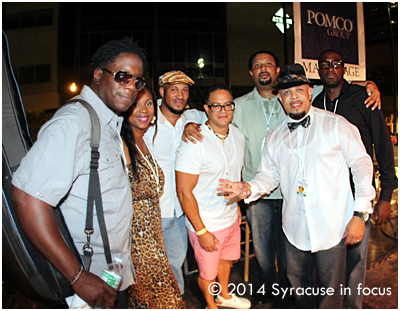 Joe Lee and Scott Allen (center) along with 3rd Scenerio met up after their set at the Northeast Jazz & Wine Festival (Day 2)